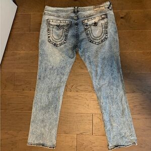 True Religion Light Blue Ricky Relaxed Straight Men's Jeans Size 40